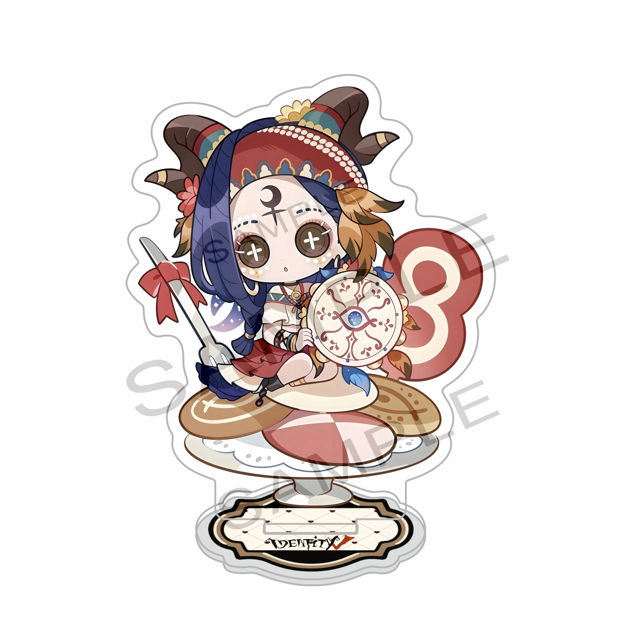 Hot Game Identity V 8th Anniversary Traces Collection Acrylic Stand keychains Prisoner Composer Novelist Desk Ornaments 10cm view 5