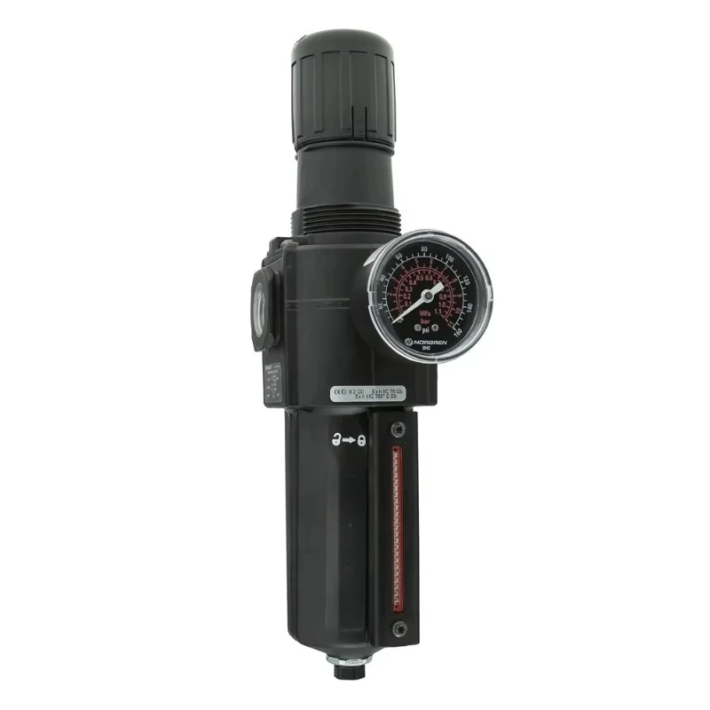 

Stainless Steel Filter/Regulator 1/2 NPT 0.5-7 Bar Manual Drain Volume Gauge B54G-8AD-DM1-FMK