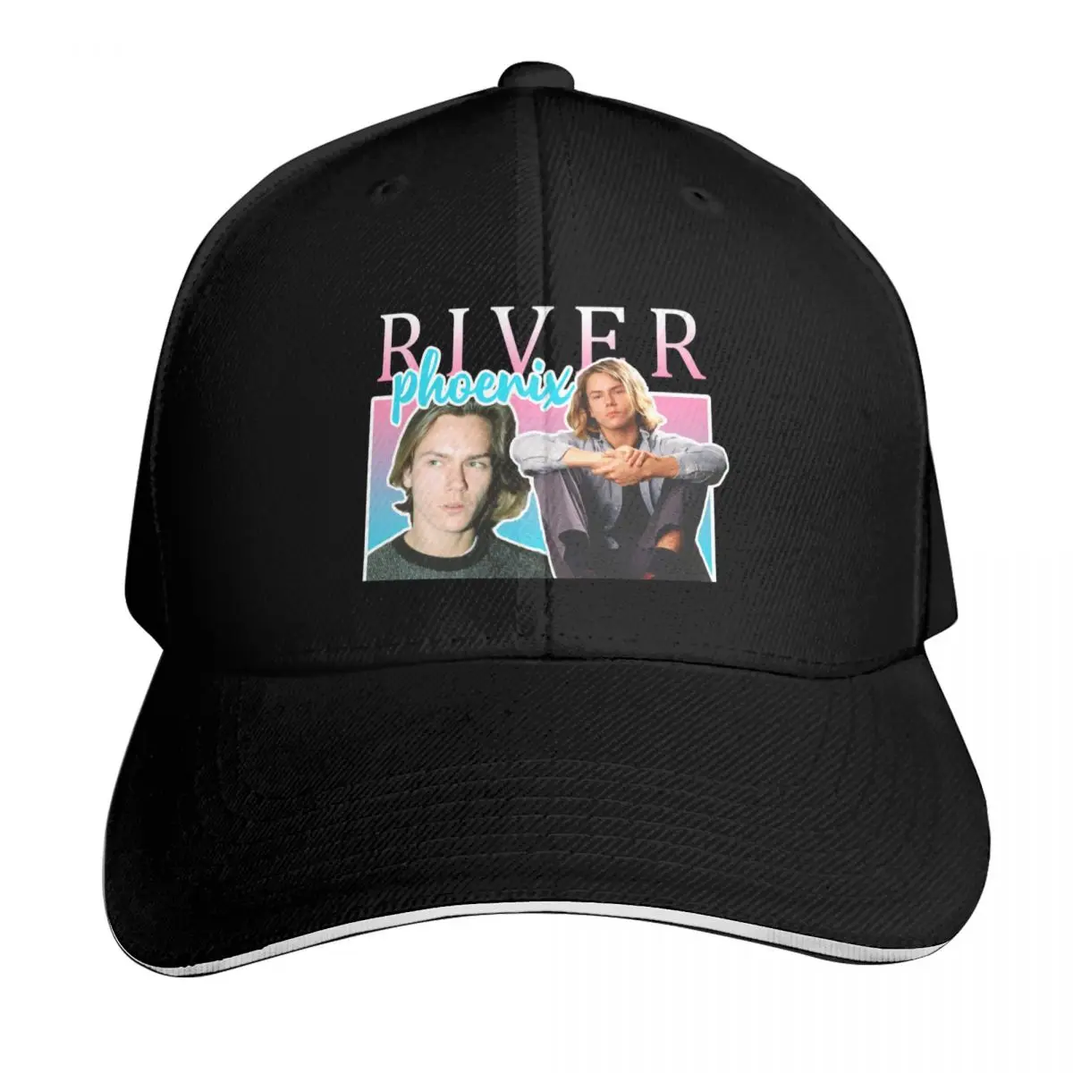 River Phoenix Baseball Cap Curved Brim Classic Fit Low Profile Unstructured Unisex for Men Women