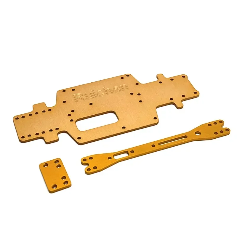 Metalen chassisbodemplaat en tweede vloerplaat voor Wltoys 284131   K969 K979 K989 P929 1/28 RC auto-upgradeonderdelen