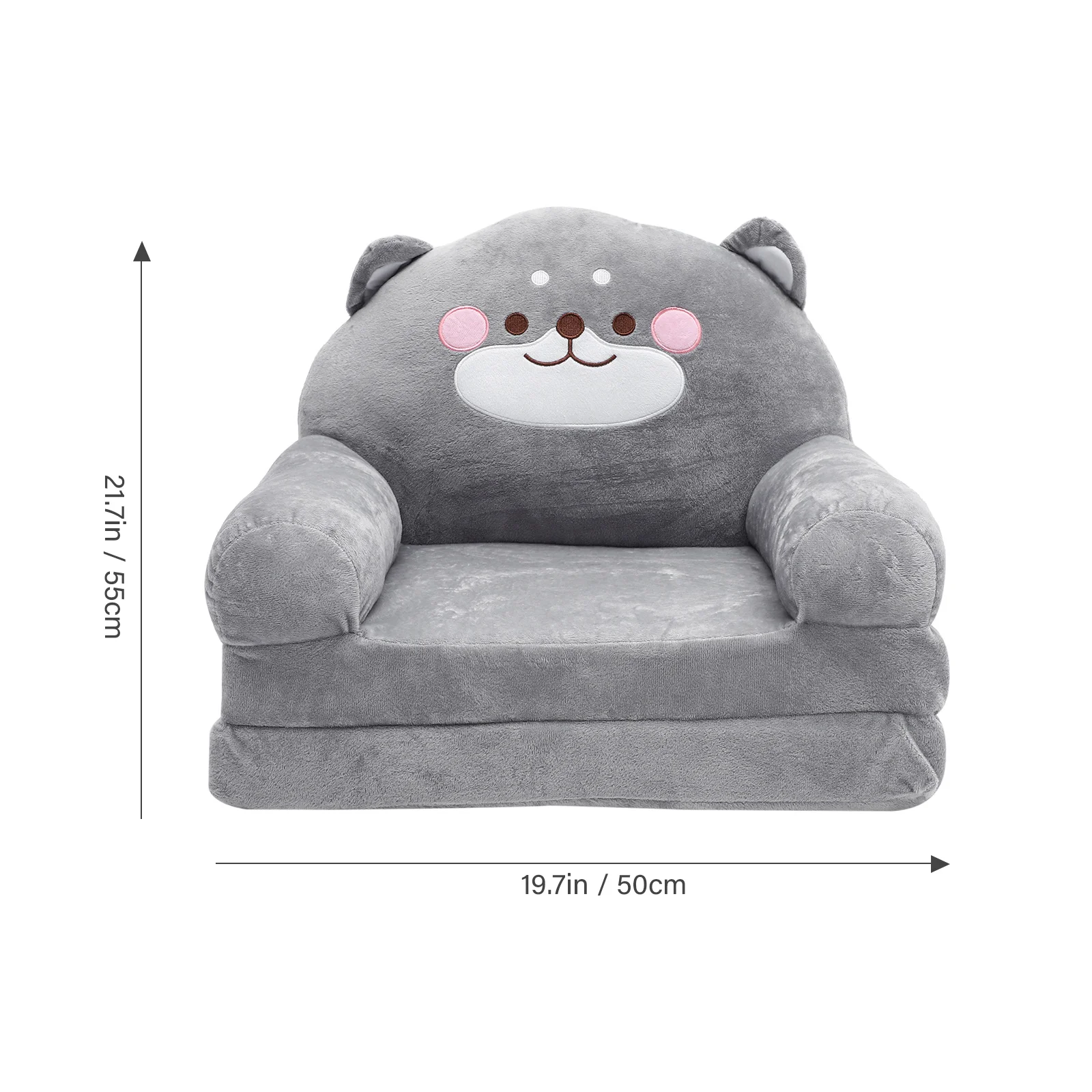 Canapé Pliable et Confortable en Forme d'Éléphant pour Enfant, Chaise en Peluche avec Dossier, Fauteuil de Dessin Animé pour Salle de Jeux et Chambre à Coucher