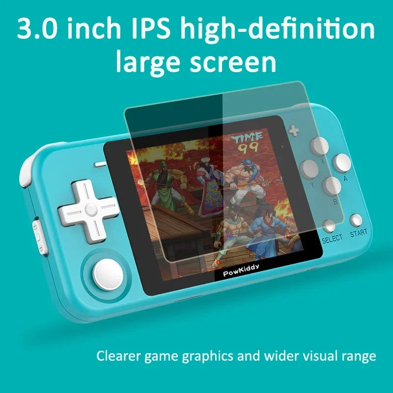 Imagem -03 - Powkidy-dual Open System Game Console para Crianças Ps1 3d 3.0 Ips Lcd Q90 12 Grandes Simuladores de Tela Novo Presente