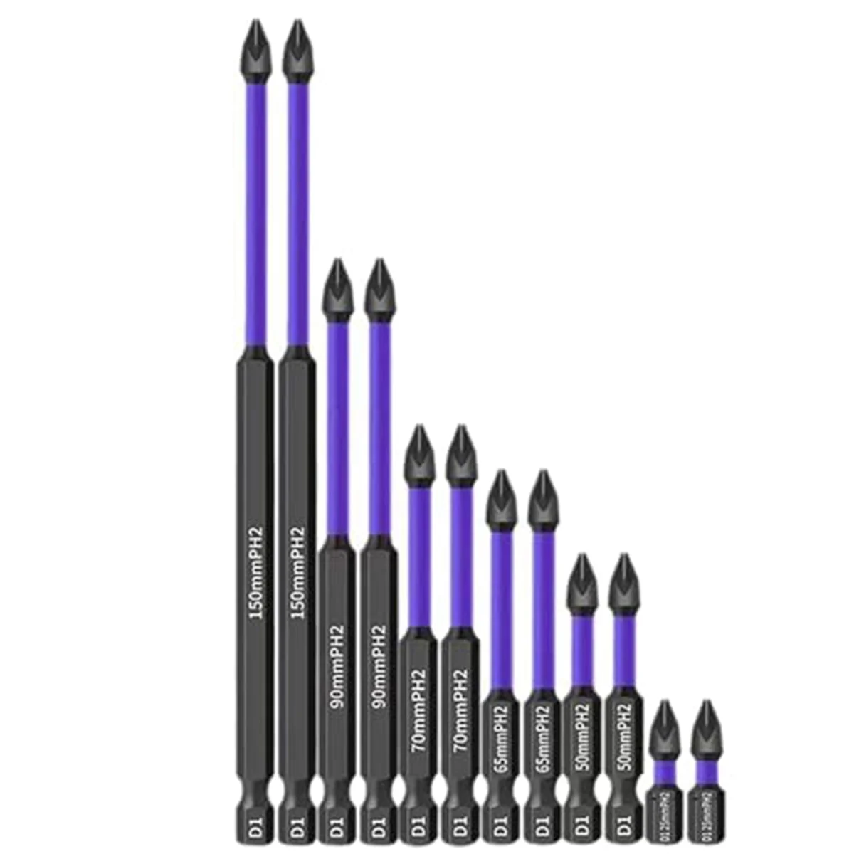 Magnetische Bohrer D1, rutschfeste und stoßfeste Bits mit Kreuzschlitz-Schraubendreher-Bits, magnetisches Schraubendreher-Set (2er-Set)