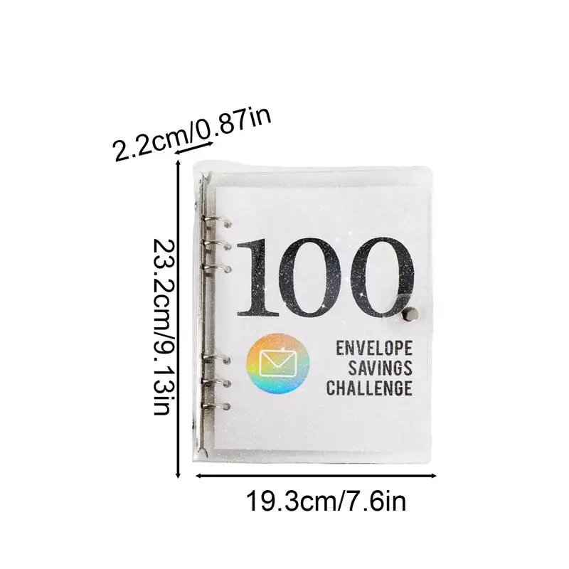 Pasta de dinheiro portátil com envelope, organizador para orçamento de caixa, envelope com envelopes, envelope, 100, A5