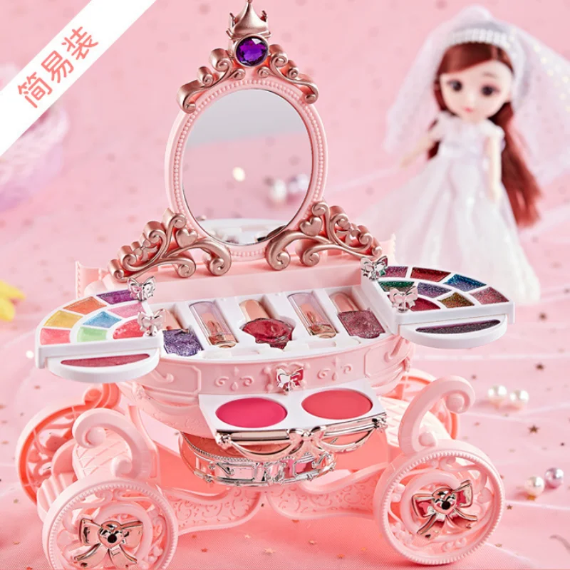 Girl'S Cosmetics Makeup Gift Box Kids Play Home Toy Set Essential Beauty Set For Delicate Girls Christmas And New Year Gifts