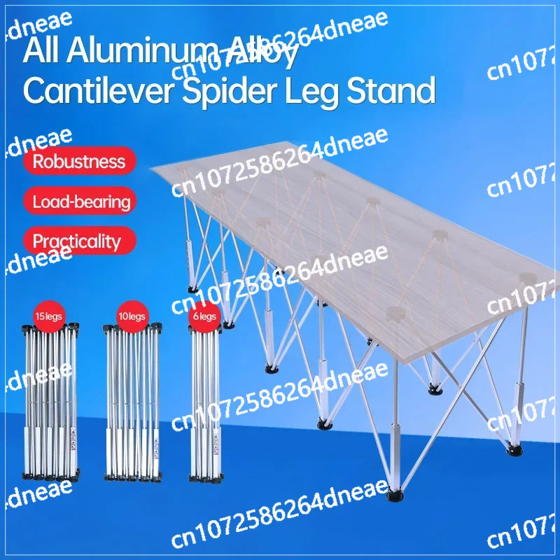 Établi portatif de jambe d'araignée de cheval de scie d'alliage d'aluminium Tables de travail de jambe de force pliable Support travail télescopique rapide avec le sac de transport