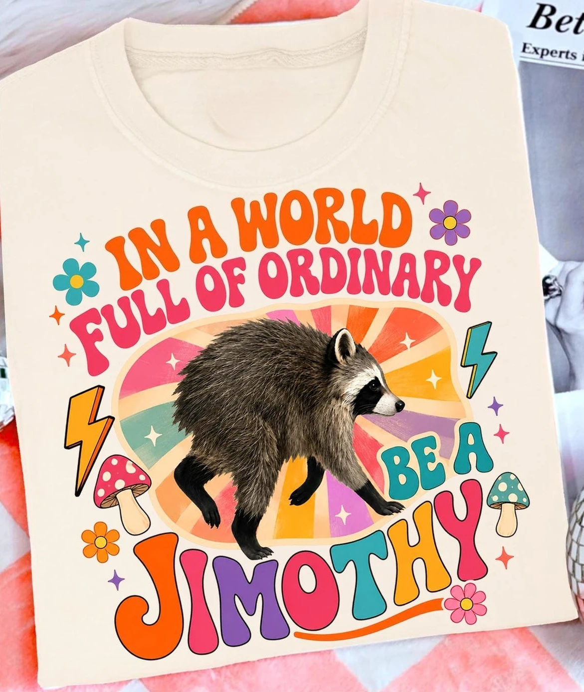 Jimothy Raccoon Comfort Colors Shirt Men Women Retro Animal Lover Meme Tee Short Sleeve Seattle Raccoon Print T-shirts