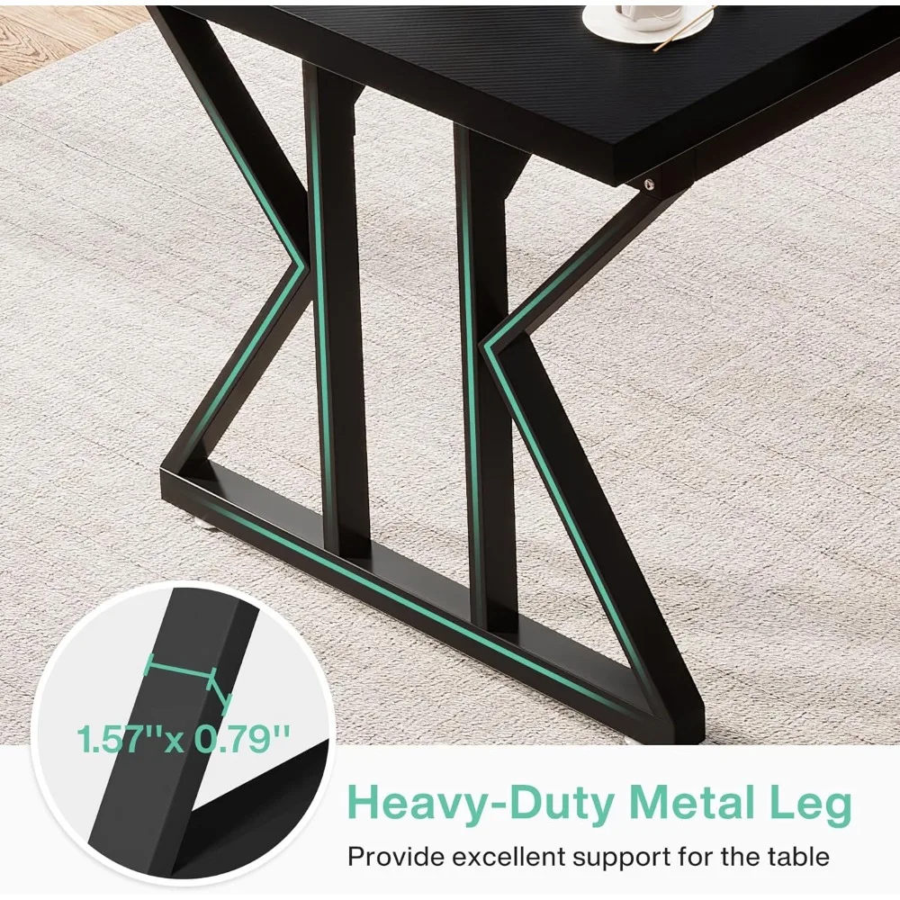 78.7 Inches Long Computer Desk, Two Person Desk Large Executive Office Desk, Double Desk Study Writing Table for Home