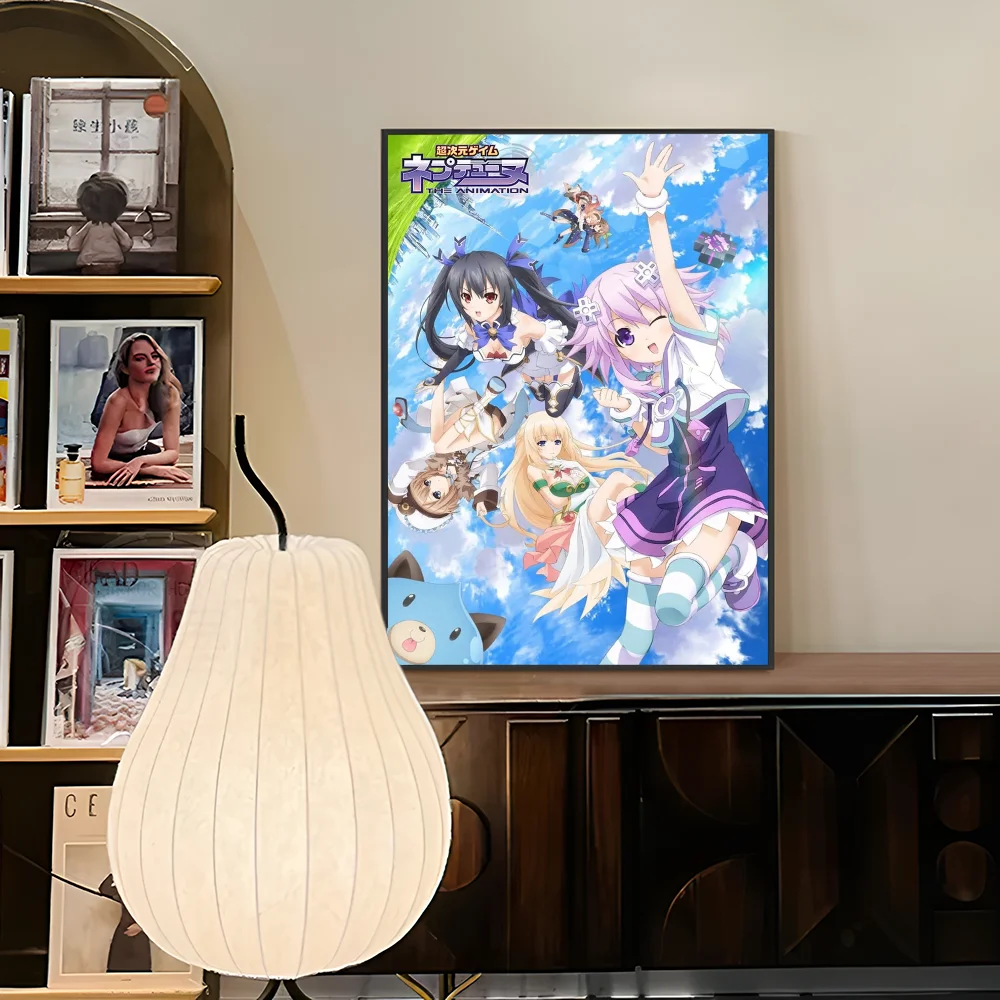 Official Neptunia Classic Vintage Posters Whitepaper Prints Posters Artwork Kawaii Room Decor