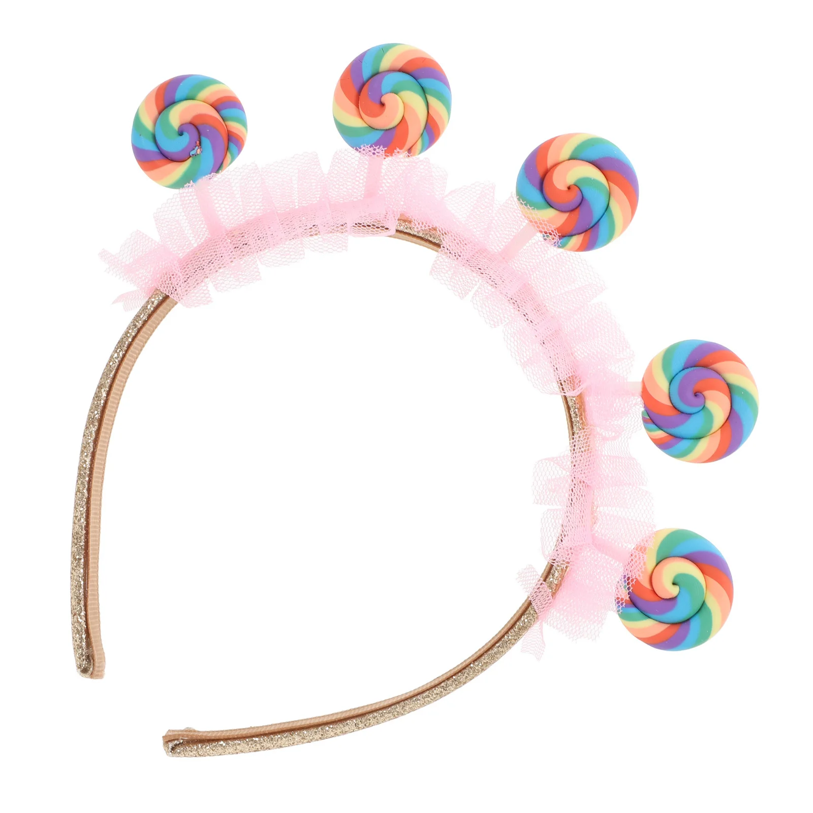 

Cartoon Headband Lollipop Hair Accessories Pink Kids Sweet Princess Amusement Park Birthday Decor Hoop Hairband
