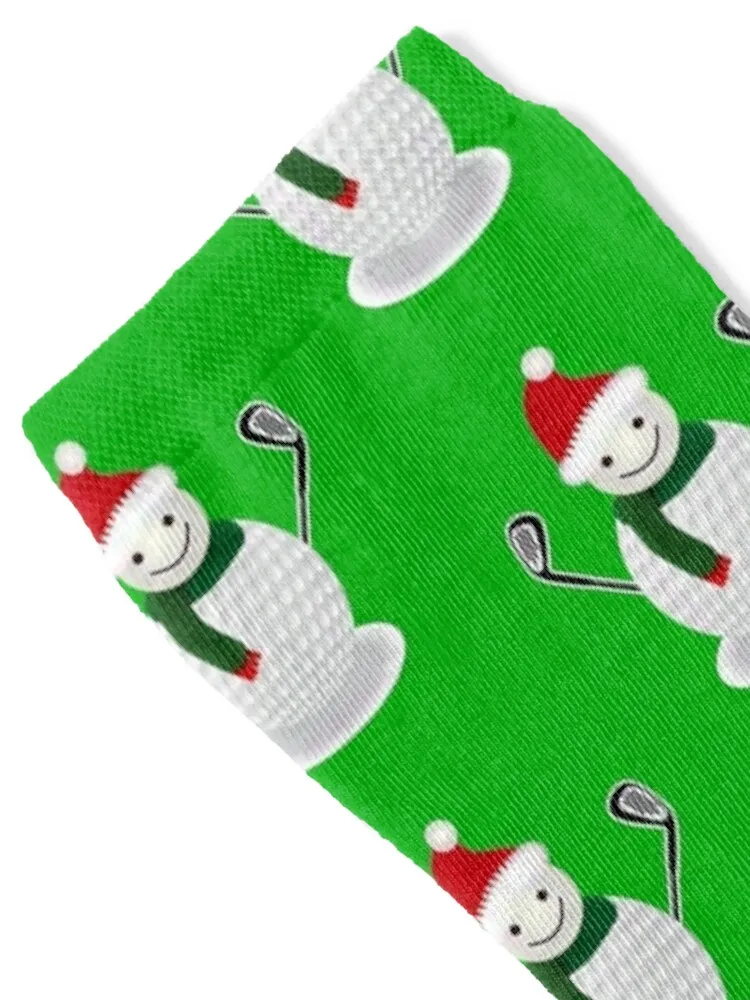 Golf Ball Snowman Funny Christmas T-shirt Golf lover Socks moving stockings designer Non-slip ankle Luxury Woman Socks Men's