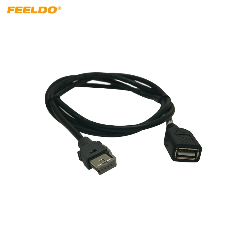 FEELDO Car Auto 4Pin DA Screen Changer USB Cable For KIA K2/K3/KX5 Hyundai Mistra/Elantra/Tucson Audio USB Plug Adapter