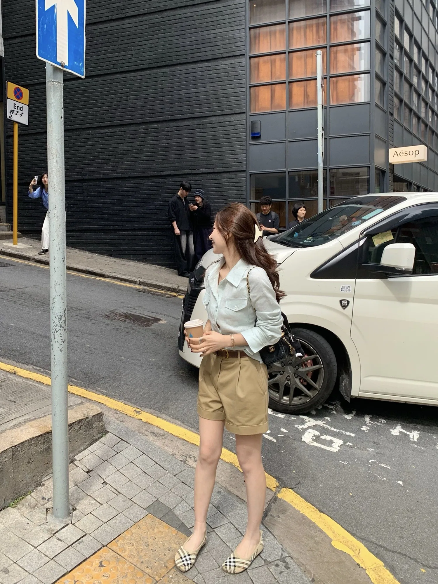 

Iceybella Minimalist Loose Women's Short Shirt Sun Protection Casual Top A-Line Sleeve Linen Fabric Spring Summer