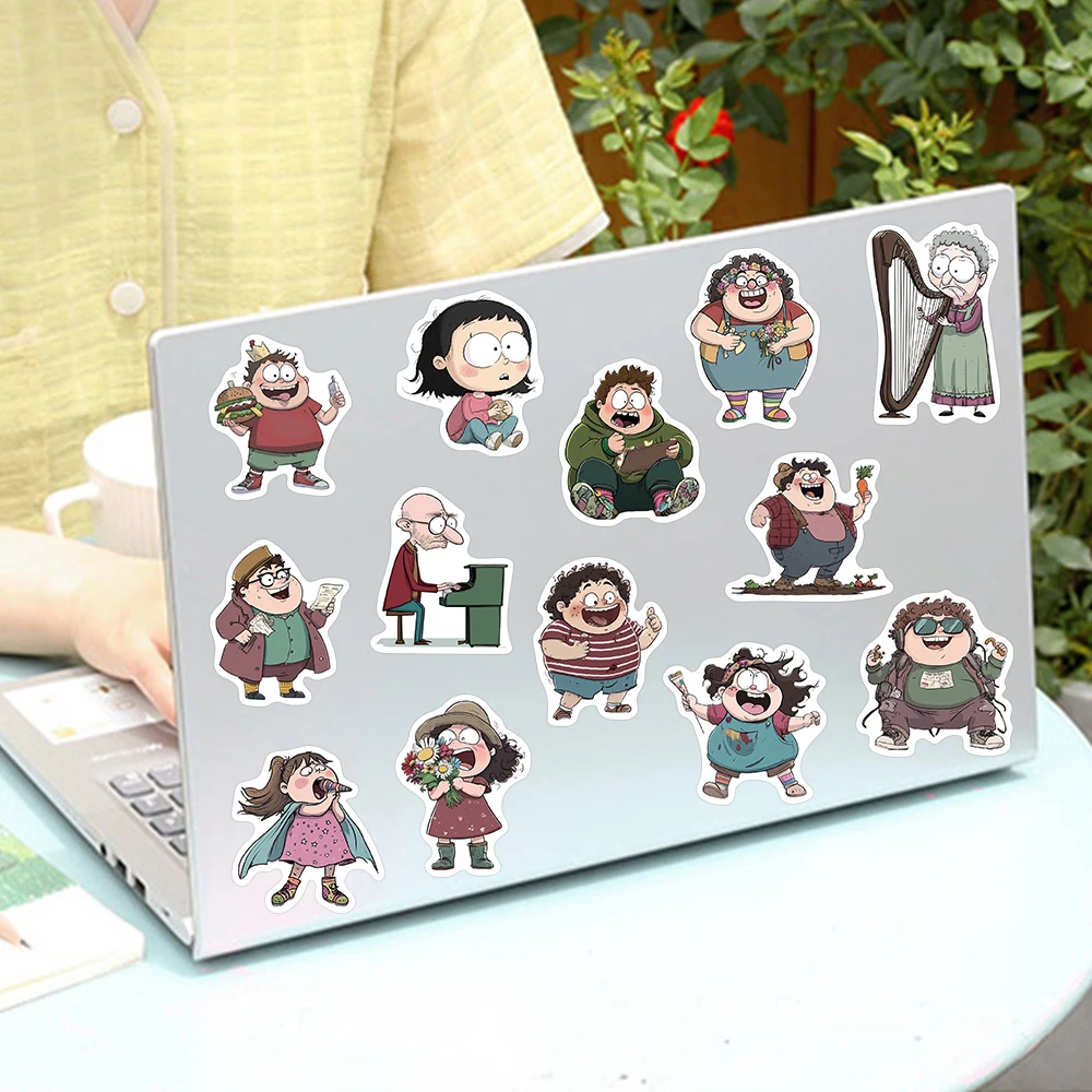 50 قطعة من ملصقات شخصيات الرسوم المتحركة الكرتونية، ملصقات مضحكة لسجل القصاصات، مجلة الهاتف المحمول، كتيب الأمتعة، ملصقات تزيين