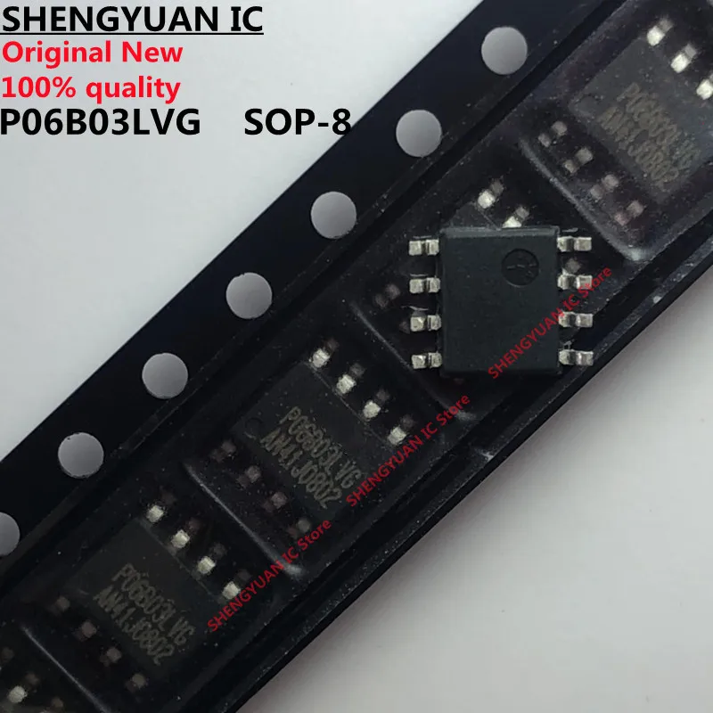 10Pcs/lot P06B03LVG SOP-8 P06B03LV P06B03 Dual P-Channel -30-V (D-S) MOSFET 100% new imported original 100% quality