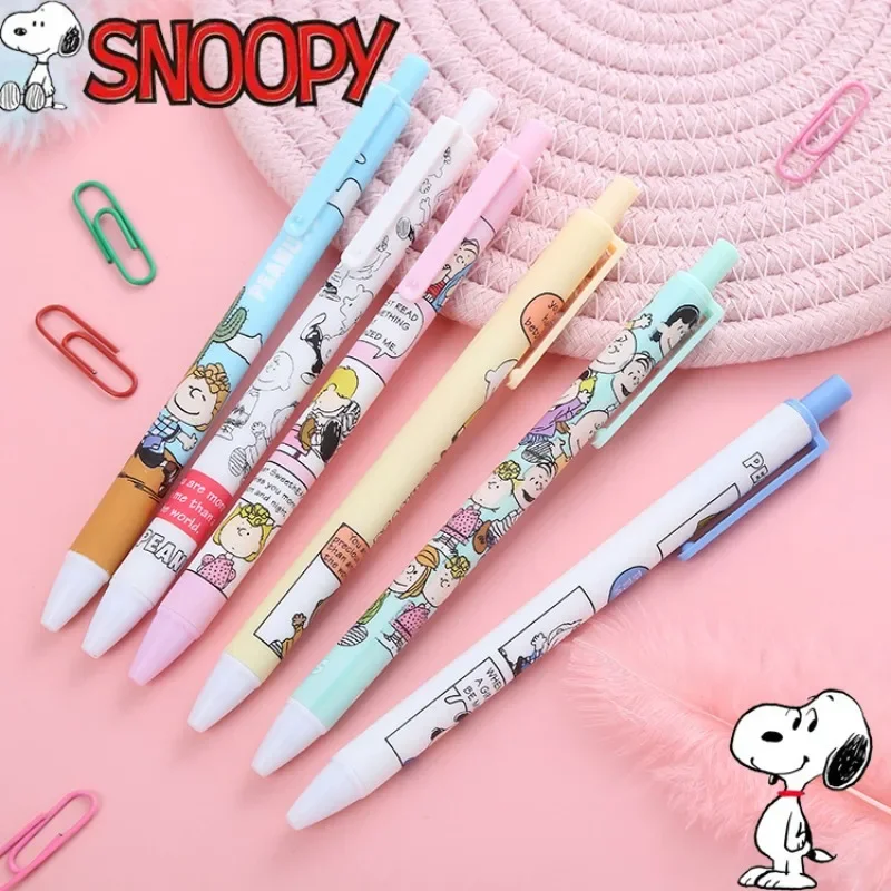 Snoopy Gel Pens Kawaii Students Stationery Back To School Supplies Office Accessories Cute Cartoon 0.5mm Gel Pens Children Gifts