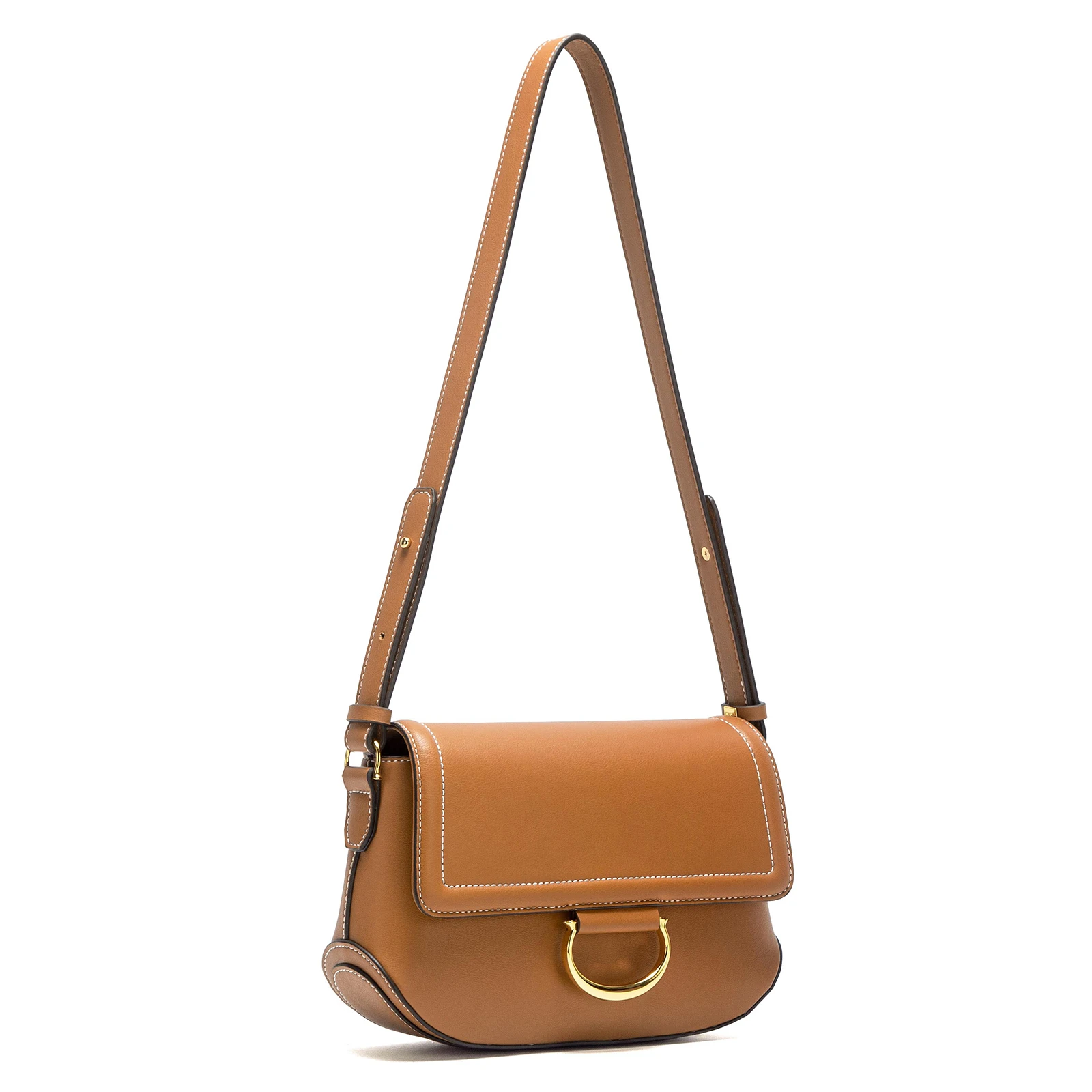 

Women's Shoulder Bag New Brown Flip Saddle Bag Simple Business Commuter Wallet