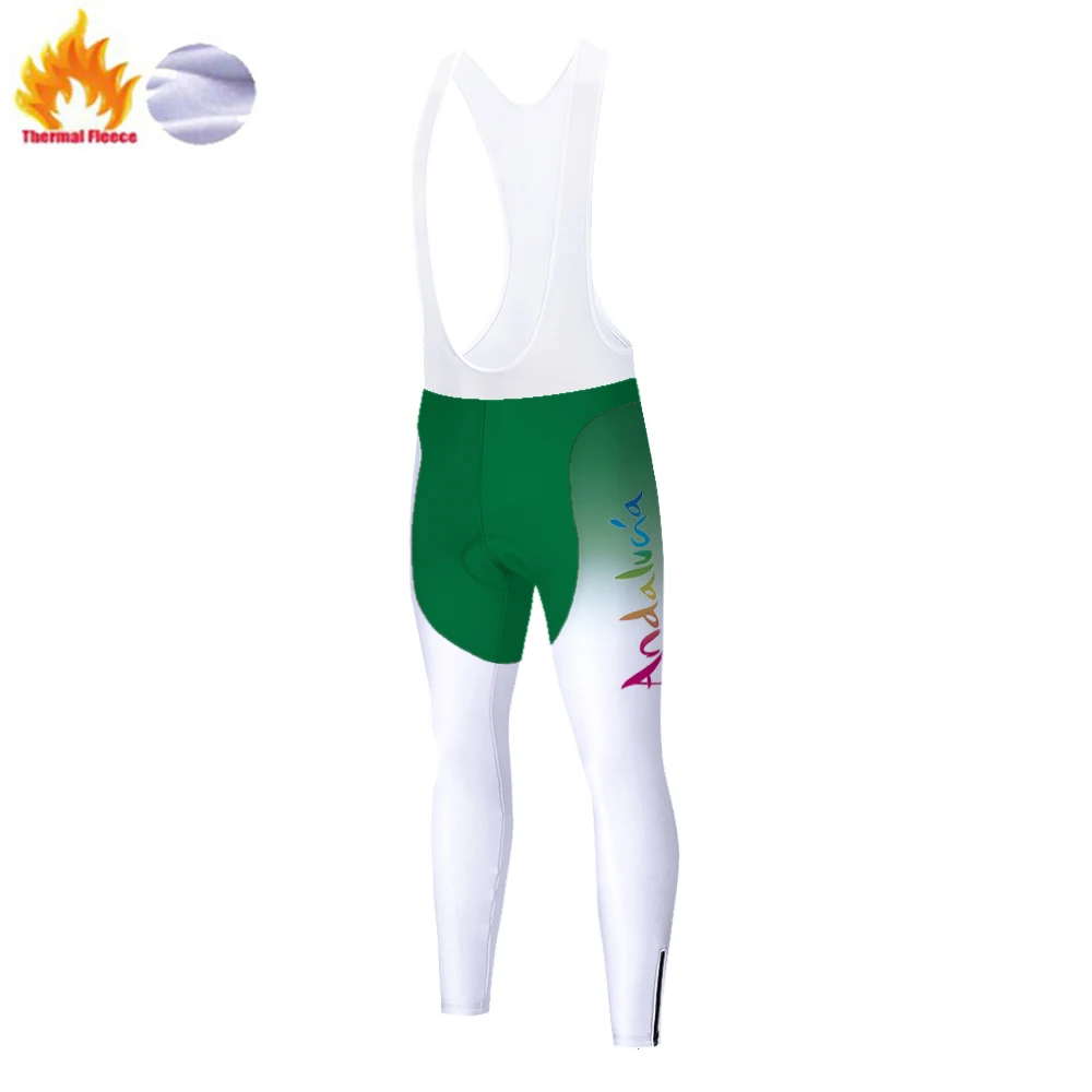 ANDALUCIA Winter Thermal Fleece mtb pants culotte ciclismo hombre invierno велоштаны зимние zimowe spodnie rowero