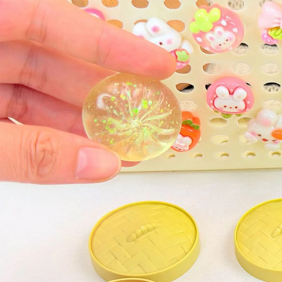 1–10 Pcs Dumpling Squishy Maltose Texture Glitter  Blind Box, Slow Rebound Stress Relief Toy, Steamer Pack Hidden Bun Design - view 4