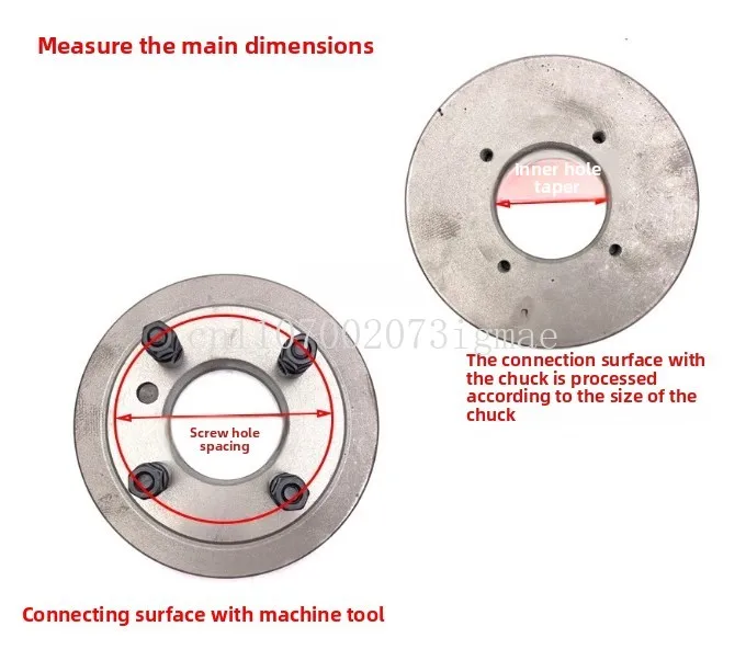250 C6 Lathe Flange Connecting Plate/transition Plate Can Be Equipped with Three-jaw/four-jaw Single-action Chuck 200 250