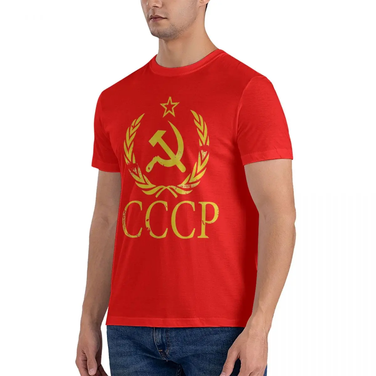 Couple T-Shirt Vintage Soviet Union Russian CCCP Symbol T Shirts Hip Hop Summer Tee Shirt Y2K Fun Pure Cotton Clothing Gift Idea