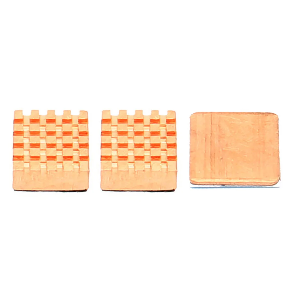 3pcs Copper Metal Heatsink Motherboard CPU Memory Chip Heat Dissipation Radiator Cooler Radiator for Raspberry Pi 3B+/3B/2B