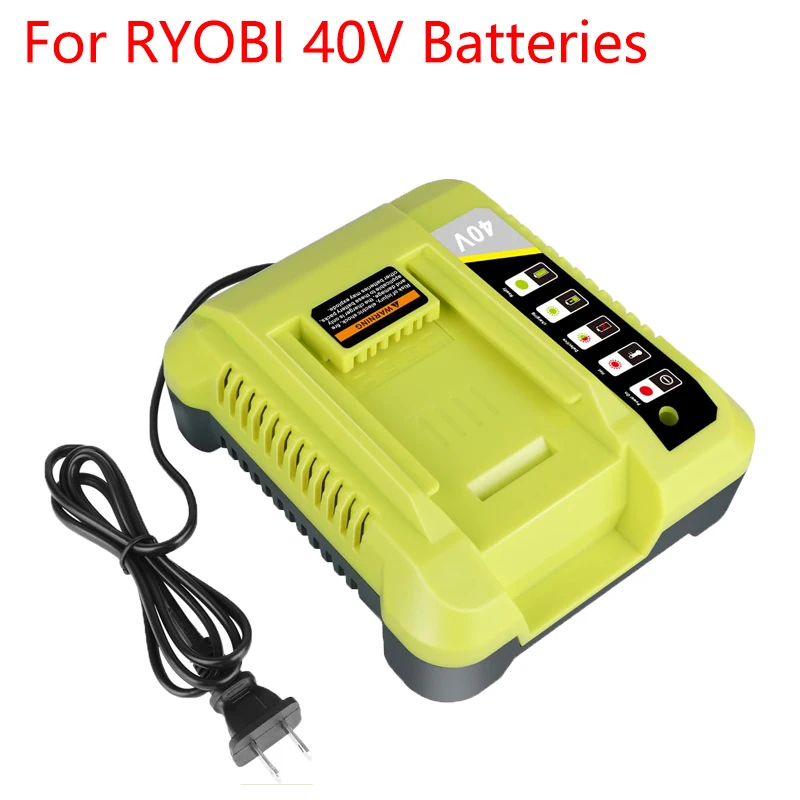 

Совместим с литий-ионными аккумуляторами RYOBI 40 В OP4015 OP4026 OP4026A OP4030 OP4040 OP4050 OP4050A OP401, зарядное устройство для литий-ионного аккумулятора