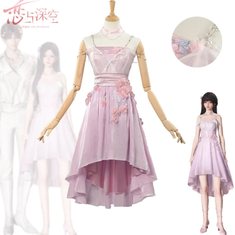 

2026 Love And Deepspace Hunter Protagonist Sunny Flower Chasing Sea Cosplay Costume Spring Dress Full Set Anime Outfit For Women