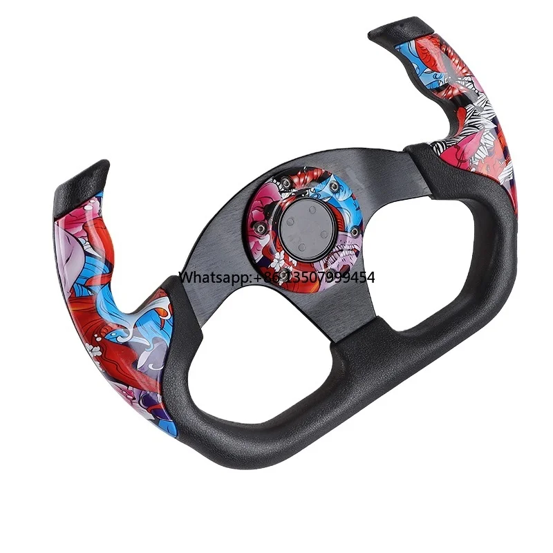 

Custom PU Car Steering Wheel Water Transfer Steering Wheel for Universal
