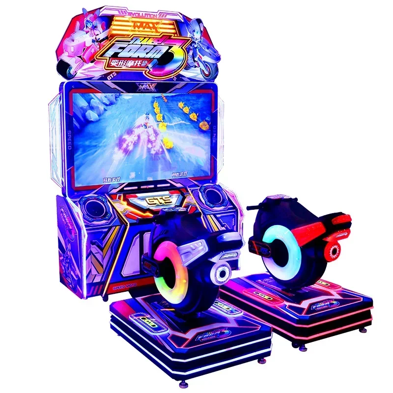 2 players motorcycle racing simulator driving arcade video machine kids coin operated game machine for mall game center