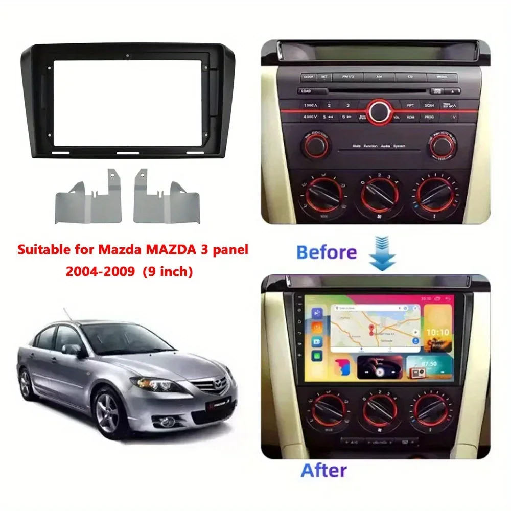 2 din Android Car radio Fascia For AXELA, for MAZDA 3 2004-2009 Car Radio Frame Fitting Panel car stereo panel dash kit frame