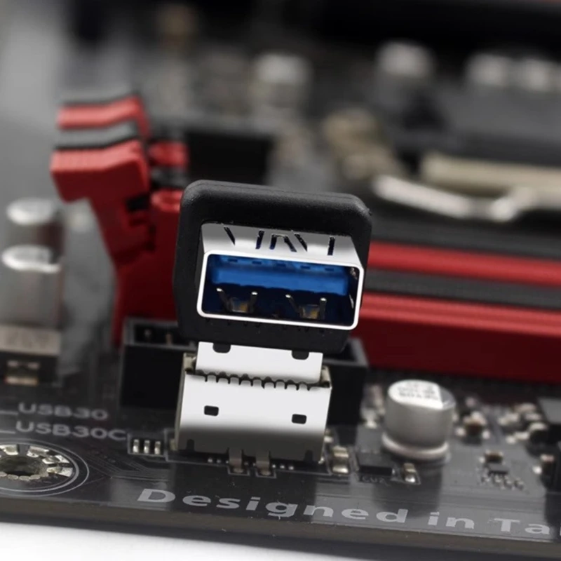B2EF Płyta główna USB 3.1 Panel PRZEDUCZY PRZEDNI EDAPTER 90 Stopni kątowy wewnętrzny