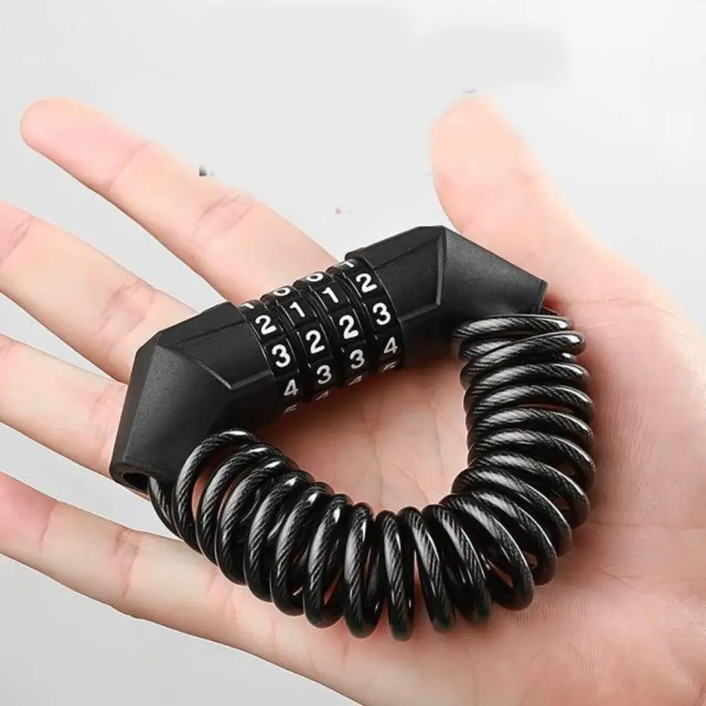 Bike Lock Chain Lock Number Lock 4 Digit Durable Alloy Padlock Anti-theft Universal Bicycle Lock Suitcase