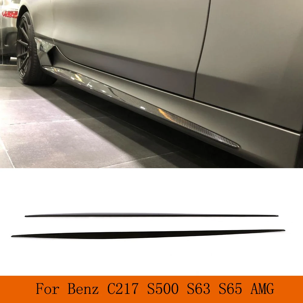 

Car Side Skirts Sticker Carbon Fiber Extension Spoiler for Mercedes-Benz C217 S500 S550 S560 S63 AMG S65 S63 AMG 2014-2018