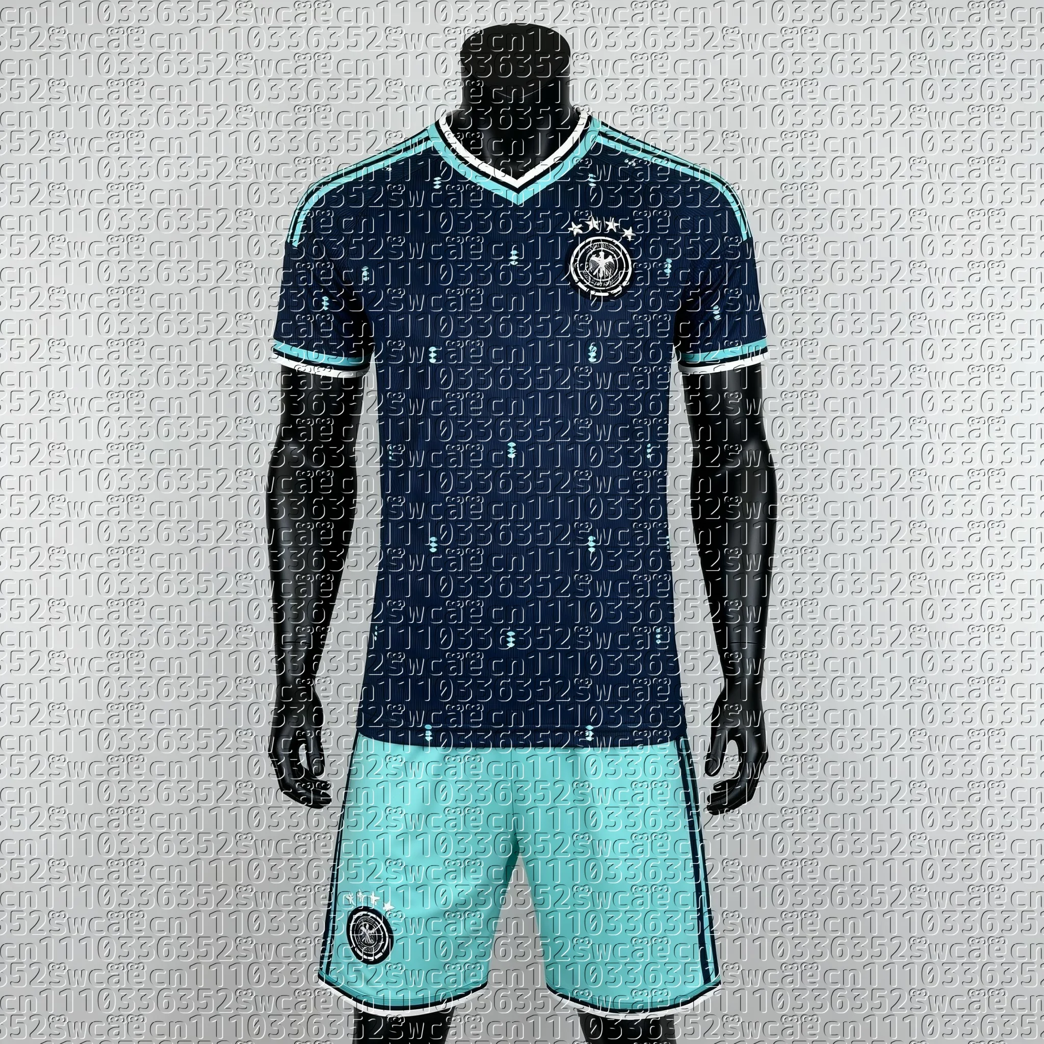 

2026 New Men's T-shirt Set German Football Team Uniform Summer Training Uniform Adult Sports Top Shorts
