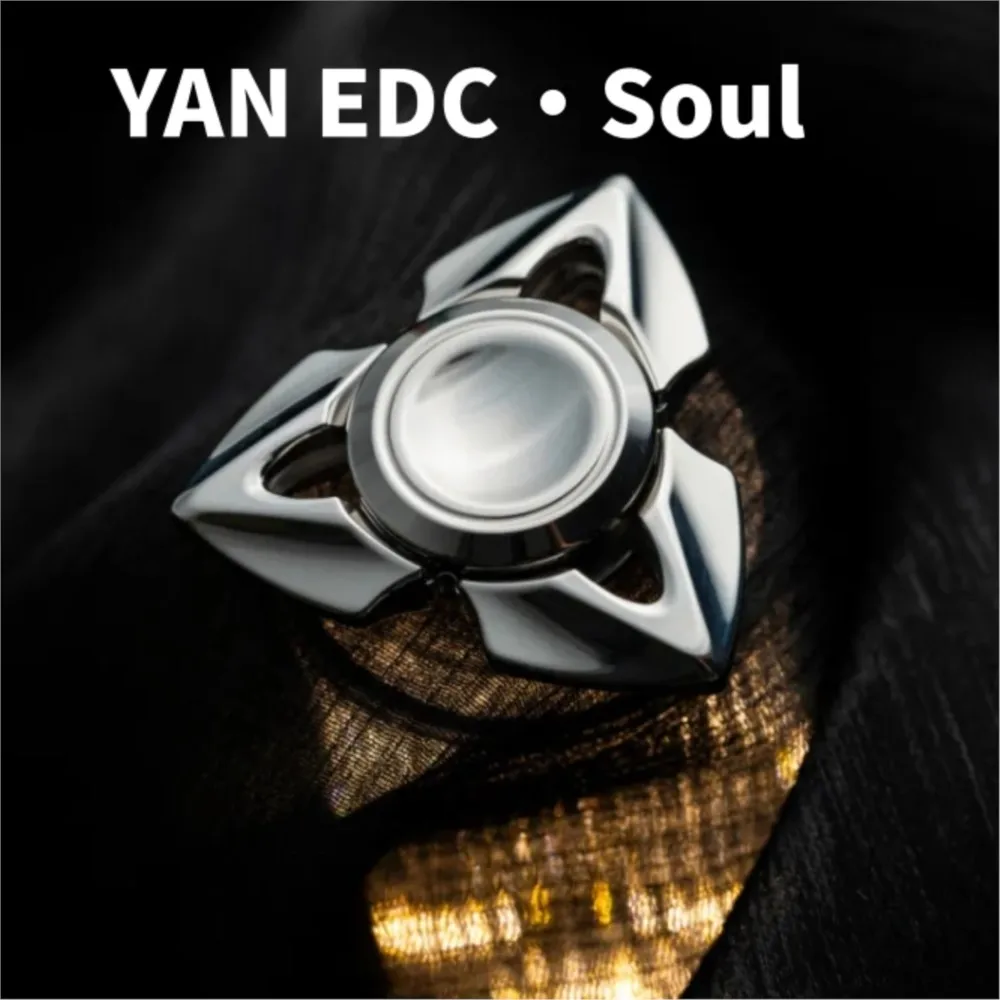 YAN EDC Three-Bladed Fidget Spinner Attack Speed Stainless Steel Fidget Toys For Adults Stress Relief Toy Anxiety Relief Gadgets