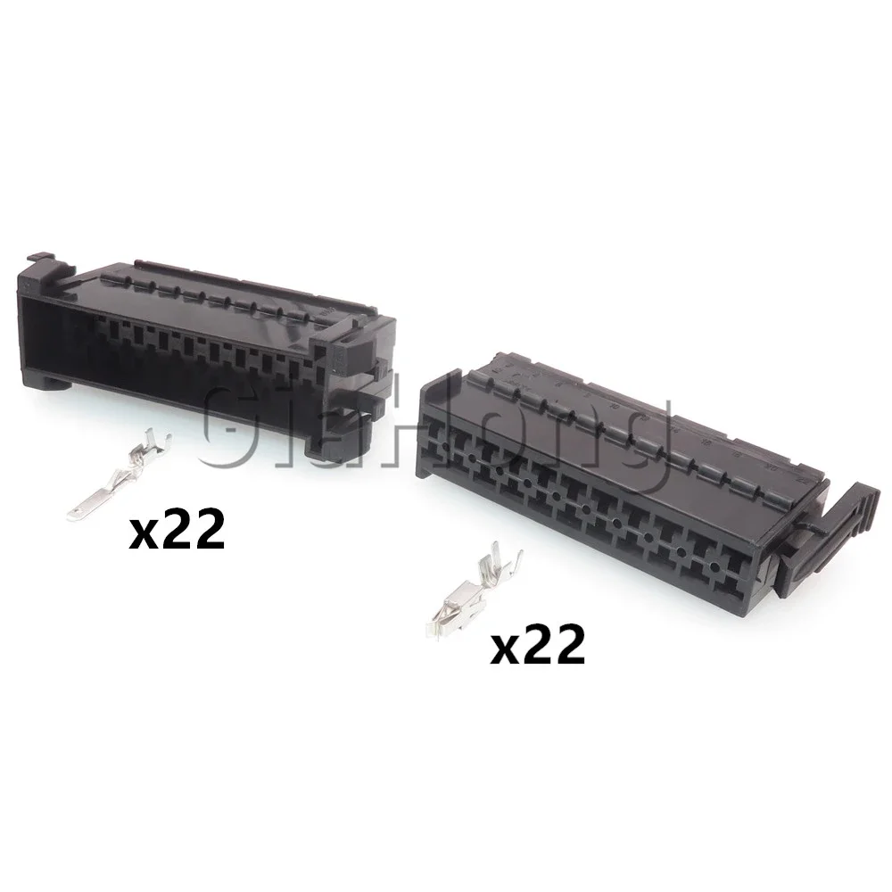 1 Set 22 Ways 1-929504-7 Automobile Cable Female Socket 1-929505-7 AC Assembly Car Wire Male Plug