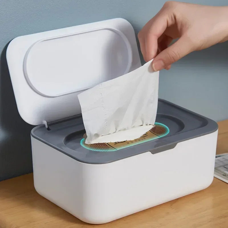 

Portable Toilet Paper Box with Lid Dustproof Cover for Wet Wipes Dispenser Home Office Mask Holders Storage Box Sealed Organizer