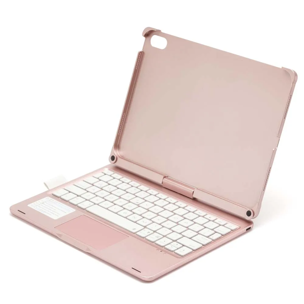 Voor iPad Air 11 5 4 10.9-11 inch Case met Bluetooth Toetsenbord Pen Slot RGB Backlight 360 Graden Draaibaar Opvouwbare Stand Cover