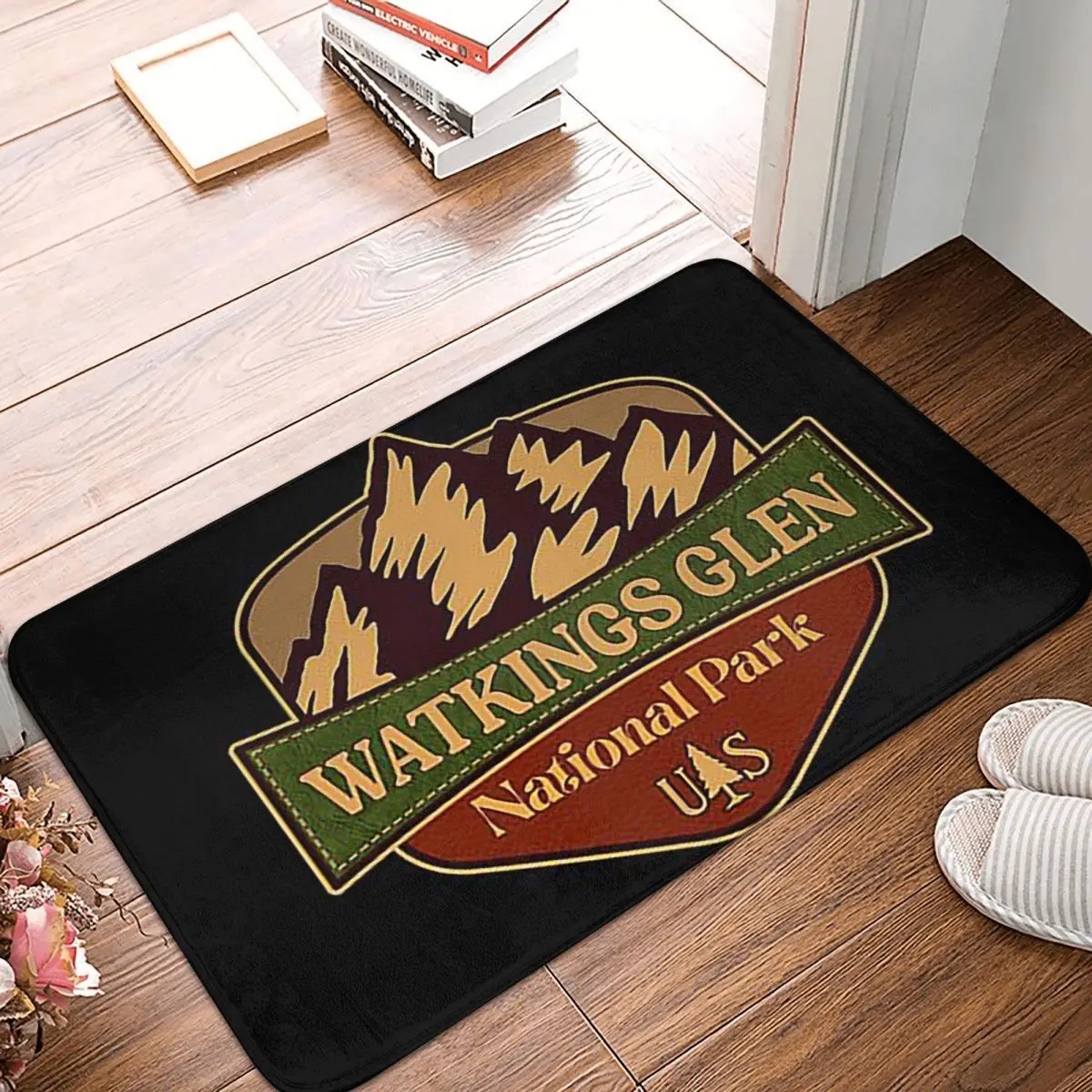 

Нескользящий коврик для национального парка Watkings Glen, напольный коврик, ковер для кухни, входа, дома, ванной комнаты, гостиной, коврики для ног