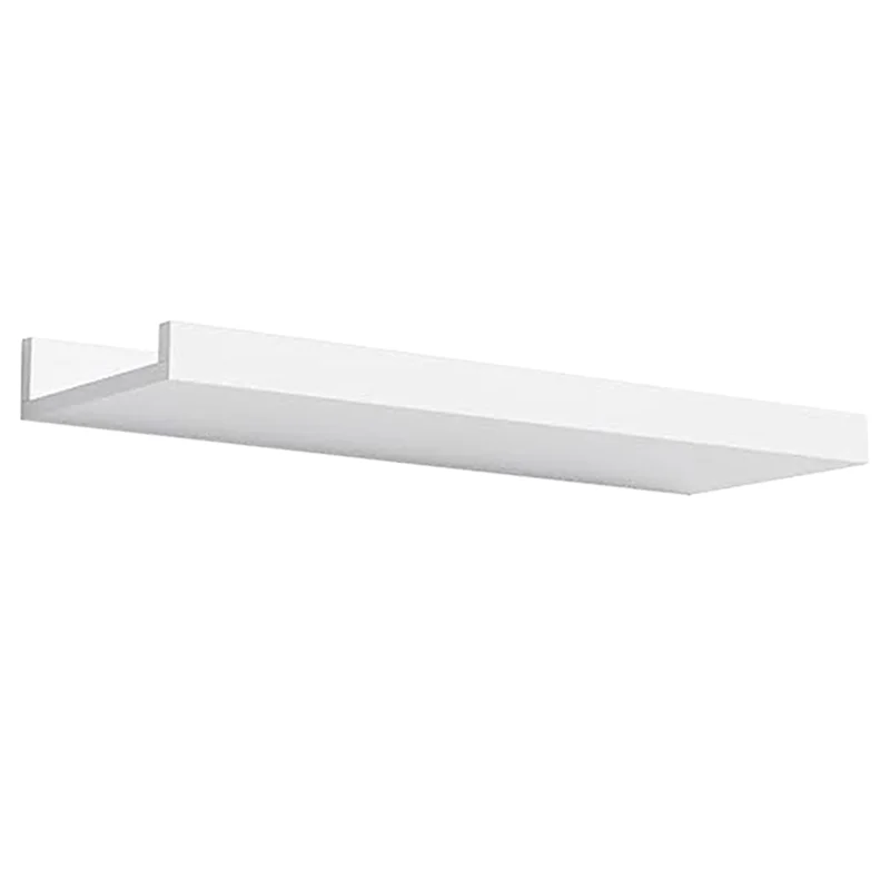 Floating Shelf Wall-Mounted, Bedroom Modern White Wall Frame, Used for Decoration Living Room Bathroom Kitchen