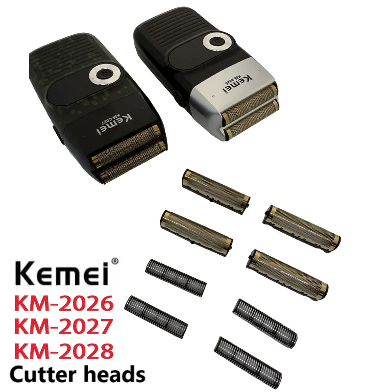 شفرة بديلة لـ Kemei KM-2026/2027/2028 مجموعة شفرات احترافية أصلية رأس سكين وشبكة سكين ملحقات الحلاقة