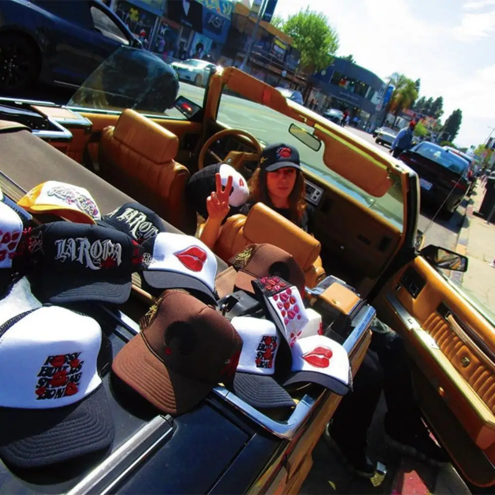 

Fashion Letter Embroidery Letters Lip Baseball Cotton Street Wear Truck Caps Sunscreen Hat Sun Cap Sunshade Cap Men