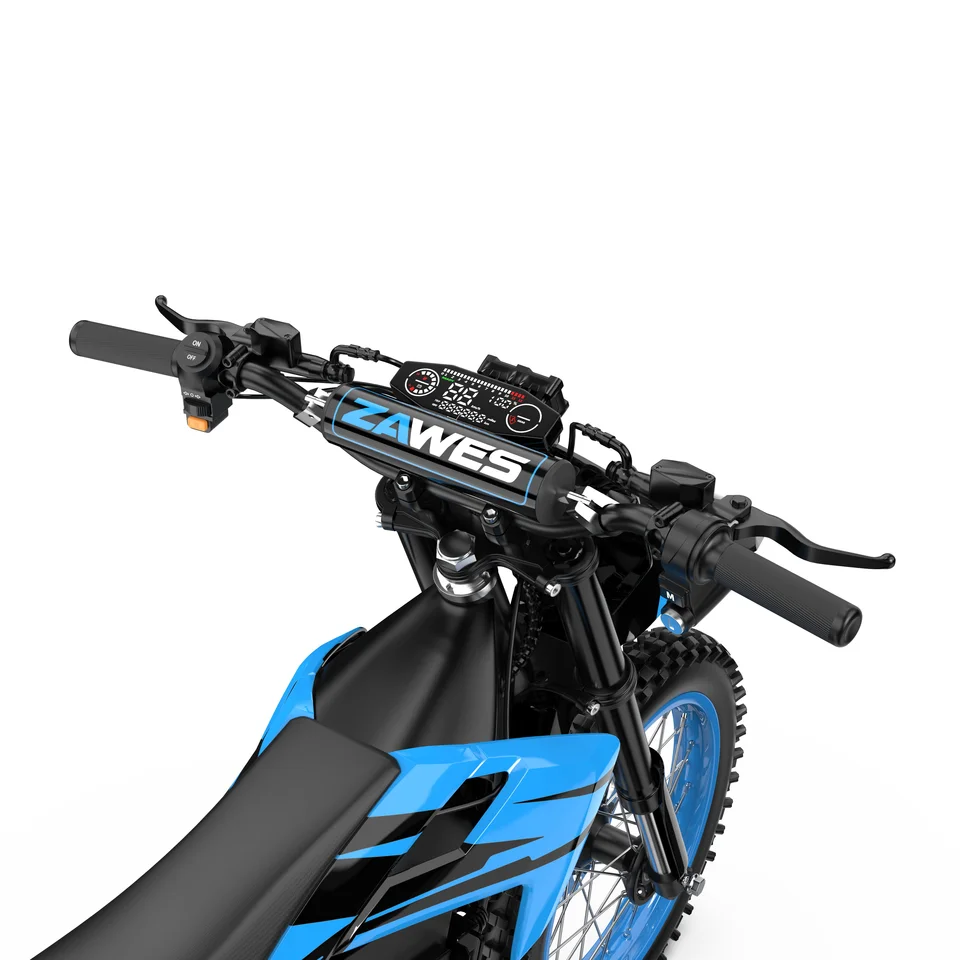 Electric Motorcycle ZAWES S3 60V 23.4AH E-Cross Bike Hydraulic brakes 46MPH 2000W Mountain Off-Road Ebike image 3