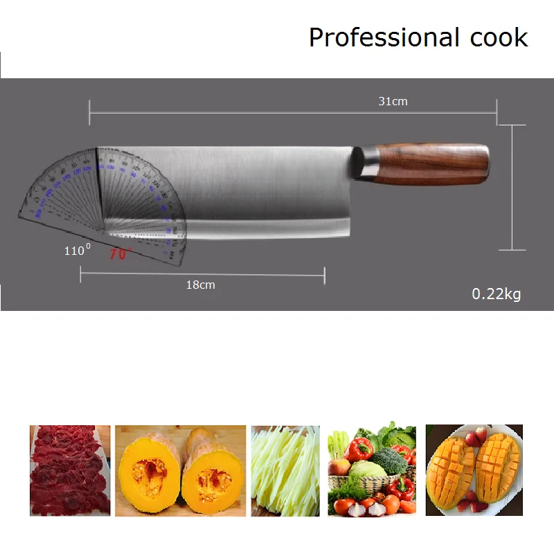 Traditional hand crafted western kitchen knife Japanese style 4Cr VG10 50Cr cattle sashimi steak fish lettuce slicing chef blade
