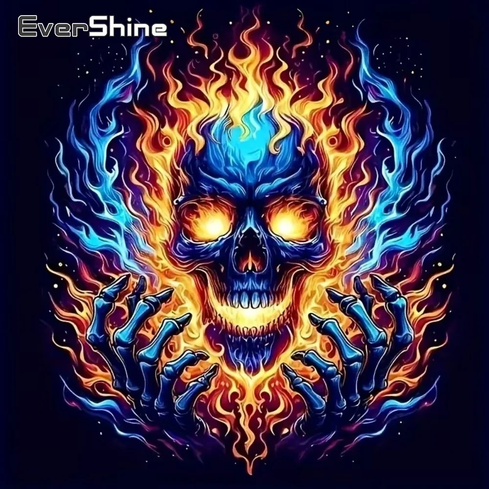 EverShine DIY Skeleton Diamond Embroidery Horror Painting Po