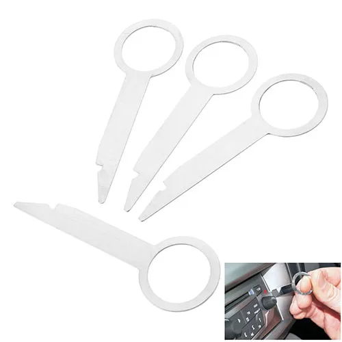 Car Radio Removal Keys Set, CD Stereo Disassembly Tools for Audi VW Passat Lingyu & Ford, Auto Audio Dismount Accessories