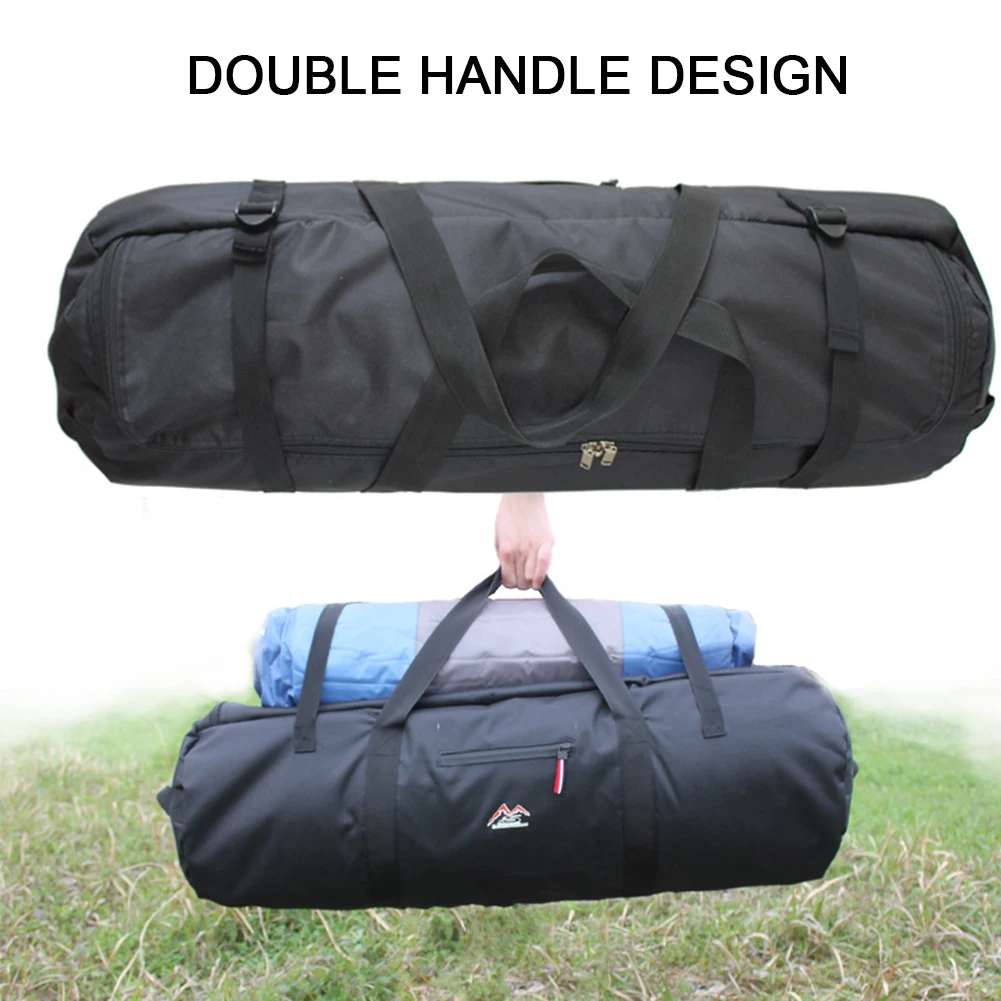 Camping Tent Storage Bag Portable Canvas Canopy Pole Bag With Zipper Folding Travel Bag For Sport Camping Accessories