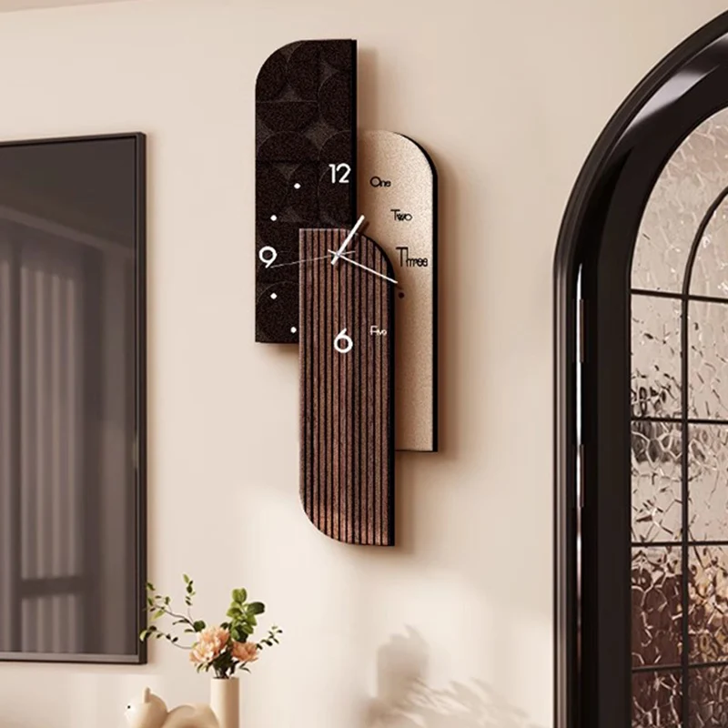 Silent Design Wall Watch Wooden Interior Vintage Xenomorph Wall Watch Living Room Aesthetic Reloj De Pared Room Decorations