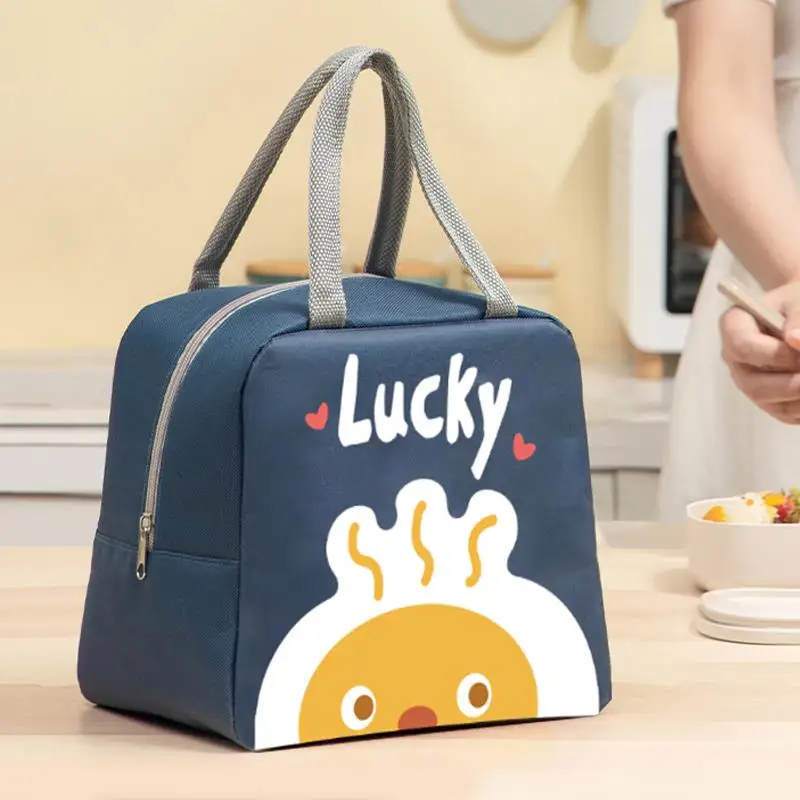 Student Lunch Box Thermal Insulation Handheld Bento Bag Office Workers Carry Rice Container Japanese Style Storage Bag
